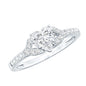 Certified Heart Shape Moissanite Engagement Ring