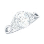 Oval Shape Moissanite Engagement Ring With Certificate