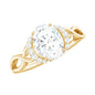 Oval Shape Moissanite Engagement Ring With Certificate