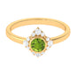 0.5 Carat Vintage Inspired Peridot Engagement Ring with Diamond
