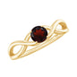 Genuine 2.3 Carat Garnet Solitaire Engagement Ring with Crossover Shank