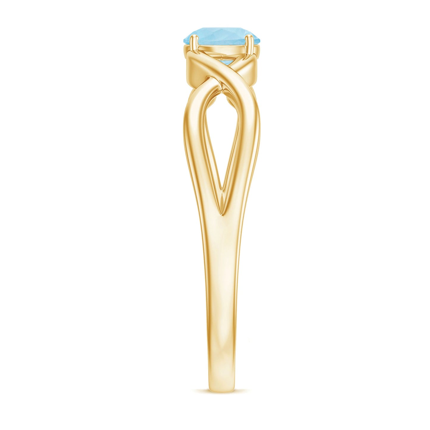 Solitaire Aquamarine Infinity Promise Ring
