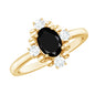 Certified 1.9 Carat Oval Lab Grown Black Diamond Engagement Ring with White Diamond