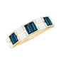 Baguette London Blue Topaz Alternate Eternity Band with Moissanite