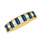 Baguette London Blue Topaz Eternity Anniversary Band with Diamond