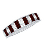 Classic Garnet Baguette Eternity Wedding Band with Diamond