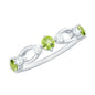 Minimal Peridot Promise Ring with Diamond