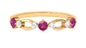 Pink Tourmaline and Diamond Minimal Eternity Anniversary Band Ring