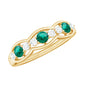 Certified Lab Grown Emerald Diamond Half Eternity Anniversary Ring