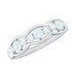Moonstone and Diamond Wedding Anniversary Ring