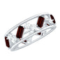 Certified Real Garnet Diamond Wide Eternity Band