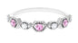 Pink Tourmaline and Diamond Eternity Wedding Band
