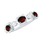 Natural Garnet Diamond Wedding Band With Certificate