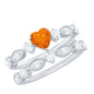Vintage Inspired Fire Opal and Diamond Wedding Ring Set
