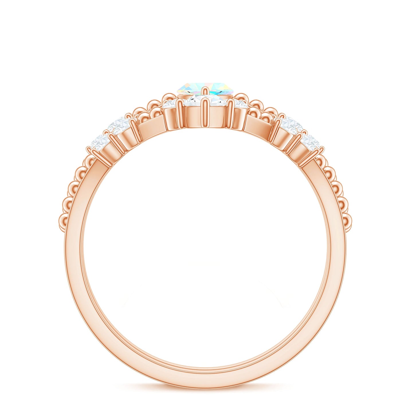 Certified 0.5 Carat Real Ethiopian Opal Marquise Engagement Wedding Ring Set of 2