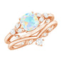 Genuine Ethiopian Opal Engagement Ring with Diamond Enhancer