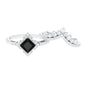 0.5 Carat Black Onyx and Moissanite Statement Wedding Ring Set