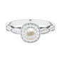 2 Carat Freshwater Pearl and Diamond Engagement Ring