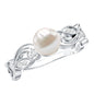 2.2 Carat Freshwater Pearl Vintage Looking Engagement Ring with Diamond