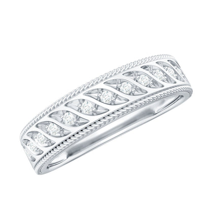 Designer Diamond Wedding Band Ring for Women