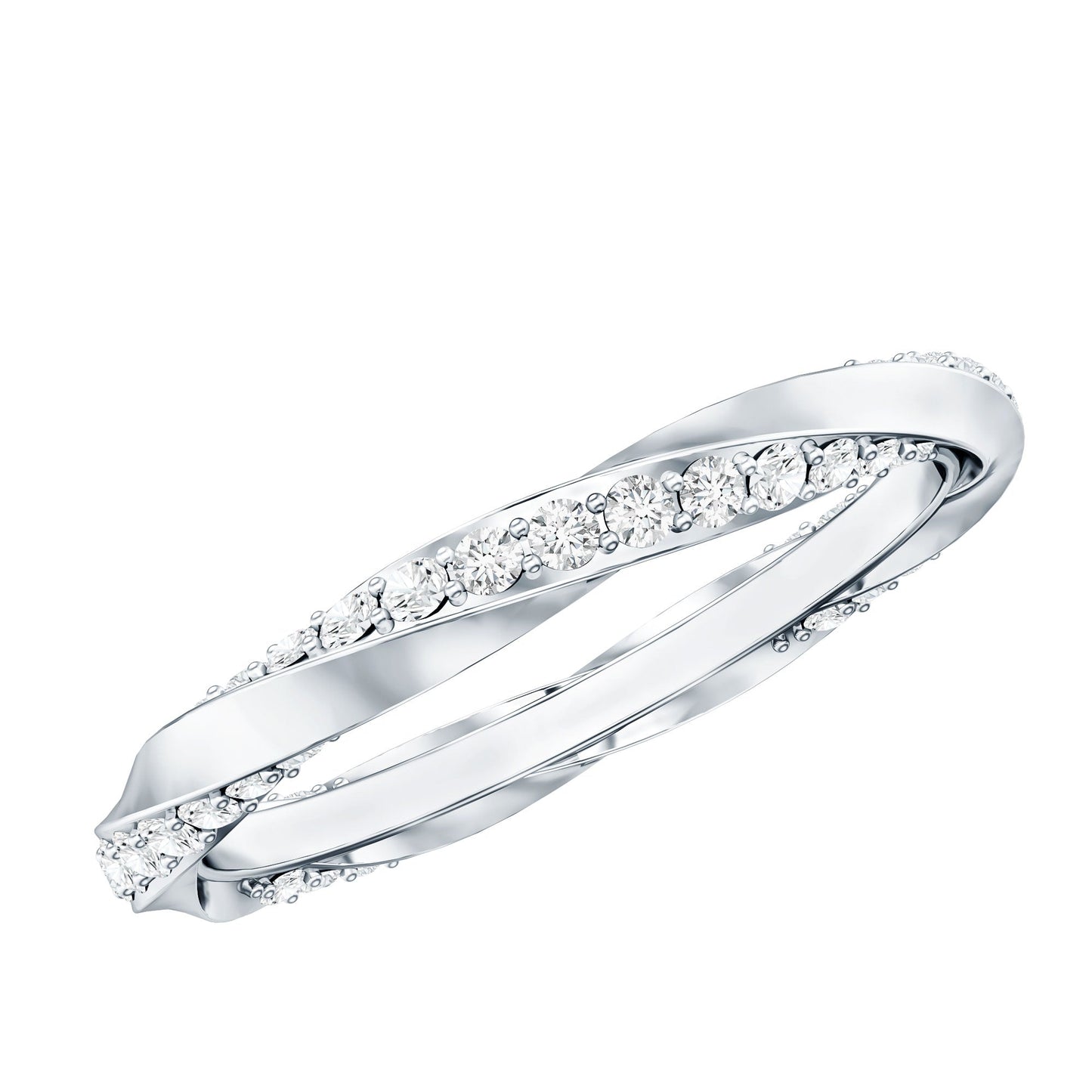 Certified Real Diamond Twisted Eternity Ring