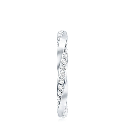 Certified Real Diamond Twisted Eternity Ring