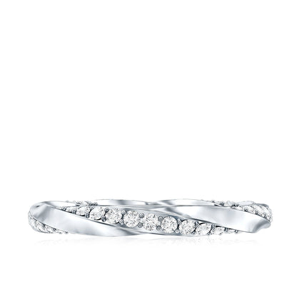 Certified Real Diamond Twisted Eternity Ring