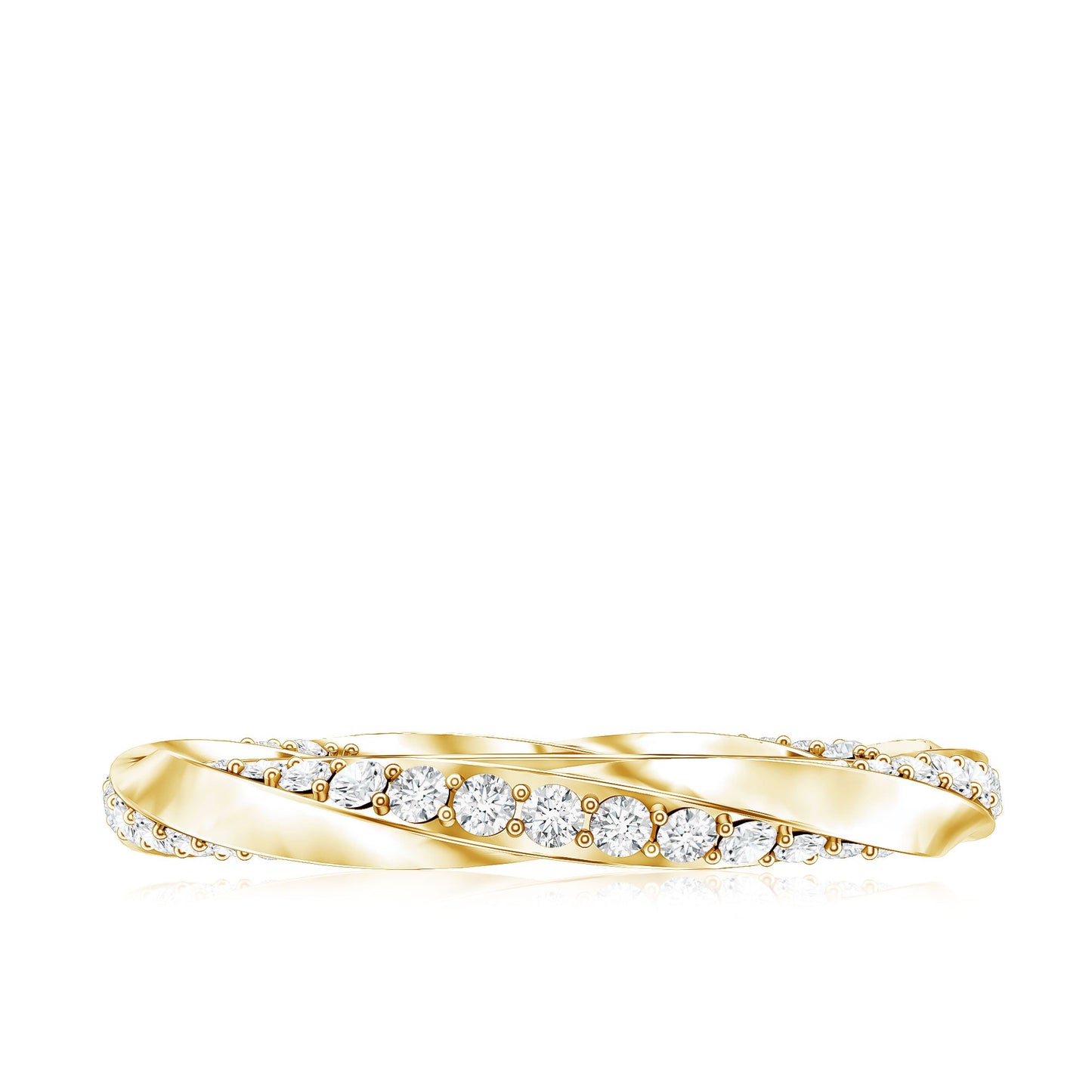 Certified Real Diamond Twisted Eternity Ring