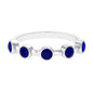 Real Bezel Set Blue Sapphire Half Eternity Ring for Women