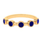 Real Bezel Set Blue Sapphire Half Eternity Ring for Women