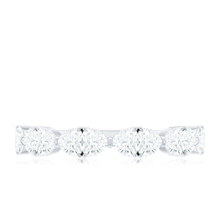 Heart Shaped Moissanite Wedding Band for Women