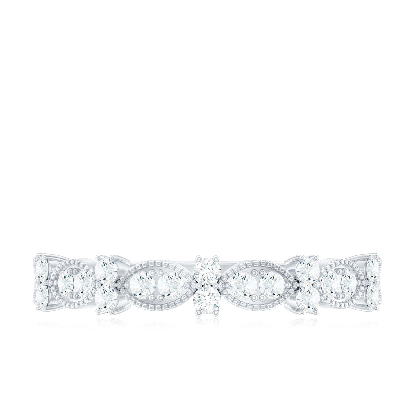 Designer Diamond Half Eternity Ring for Valentines