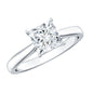 Princess Cut Moissanite Solitaire Engagement Ring