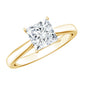 Princess Cut Moissanite Solitaire Engagement Ring