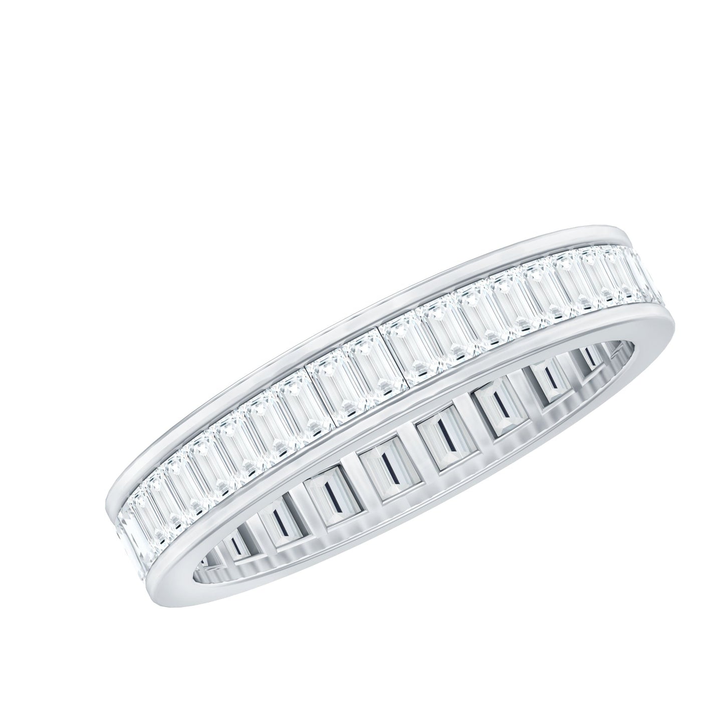 Baguette Cut Diamond Eternity Band in Channel Setting