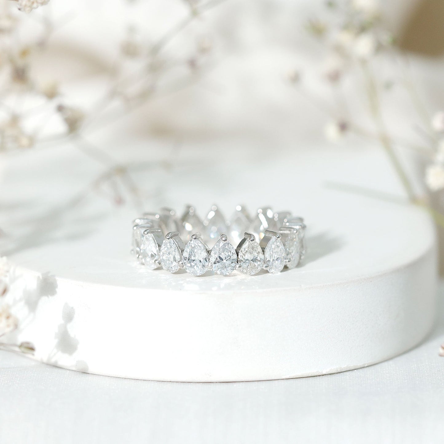 Lab Grown Diamond Teardrop Wedding Band