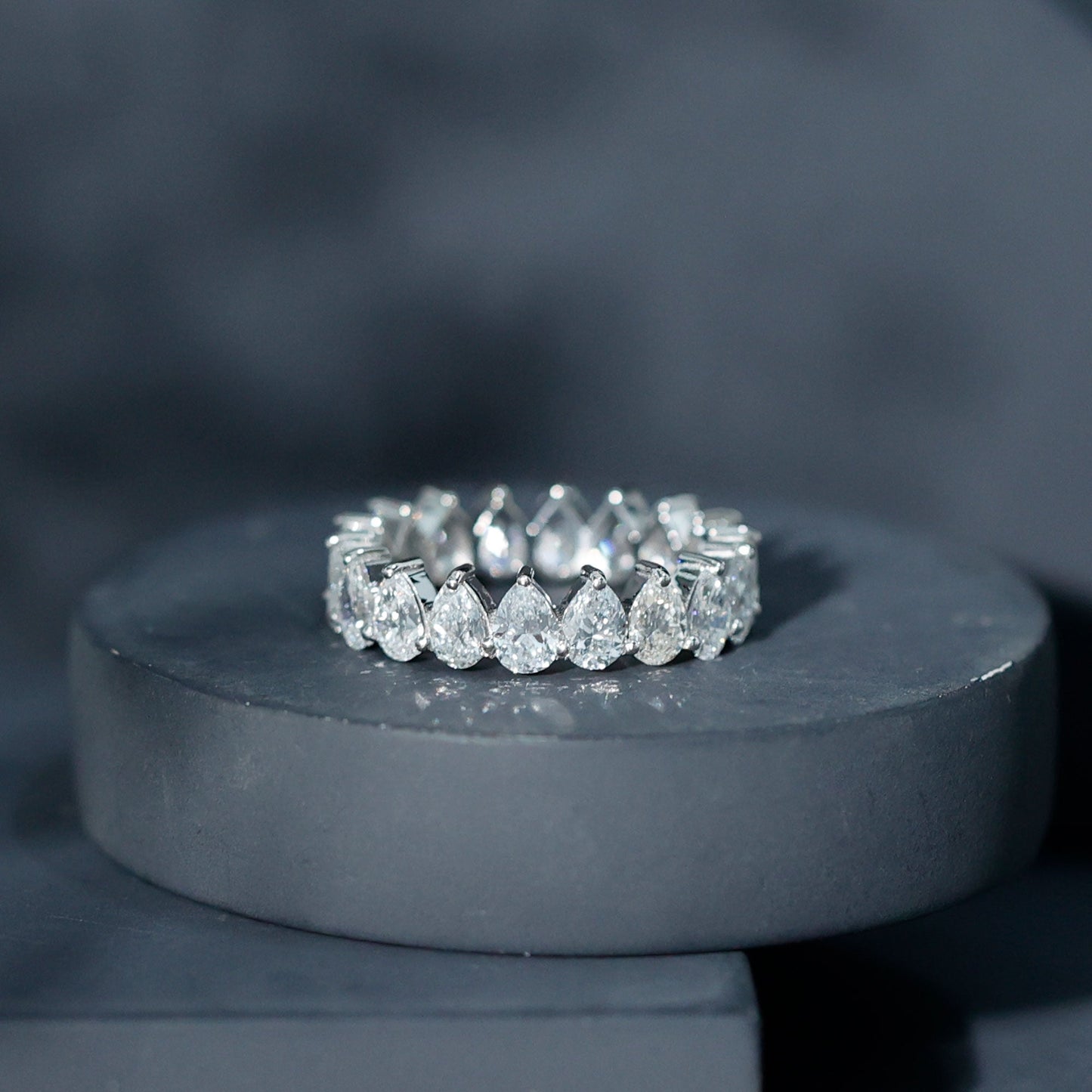 Lab Grown Diamond Teardrop Wedding Band