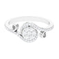 Designer Diamond Bypass Engagement Ring in Illusion Setting
