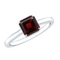 3.3 Carat Real Garnet Asscher Cut Engagement Ring with Certificate