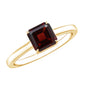 3.3 Carat Real Garnet Asscher Cut Engagement Ring with Certificate