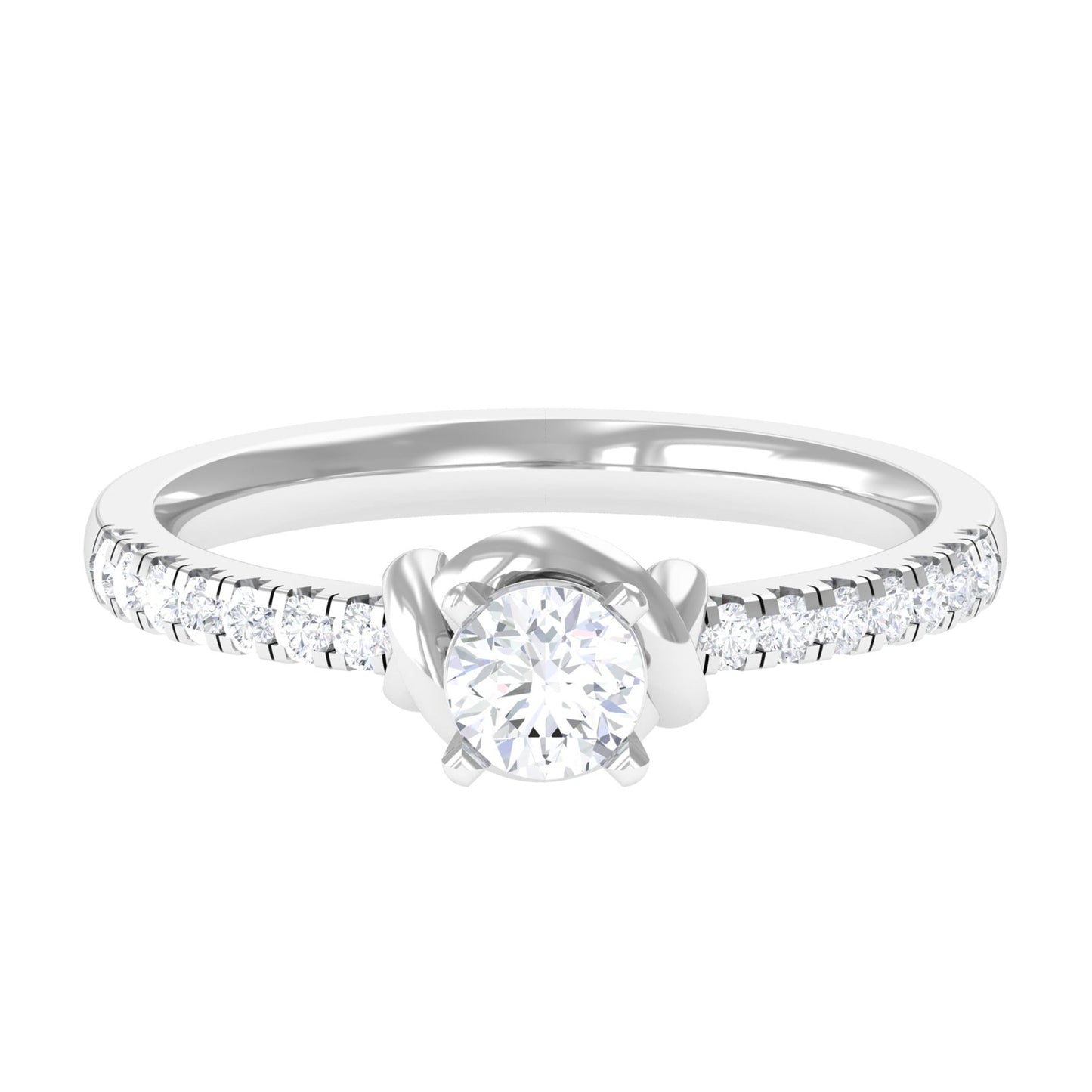Genuine Diamond Promise Ring for Proposal