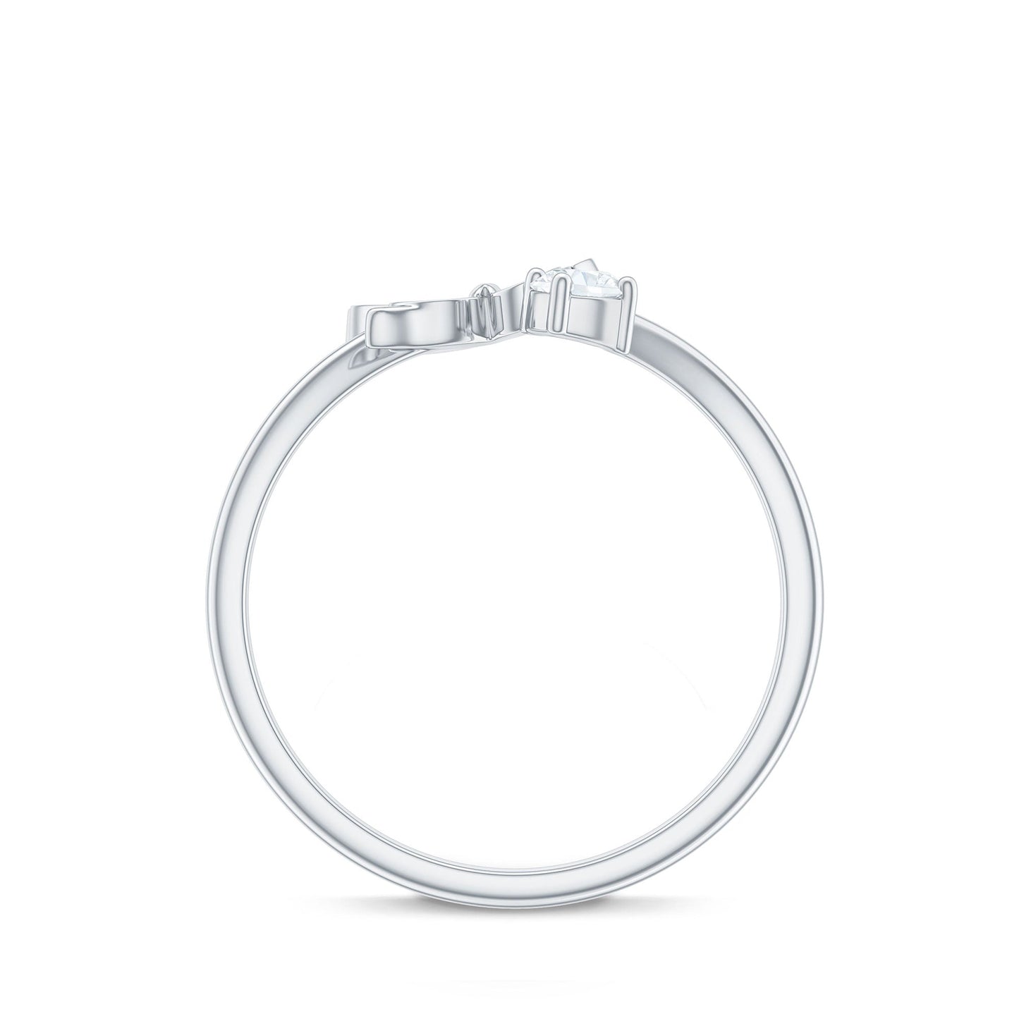 Natural Diamond Butterfly Ring with Certificate