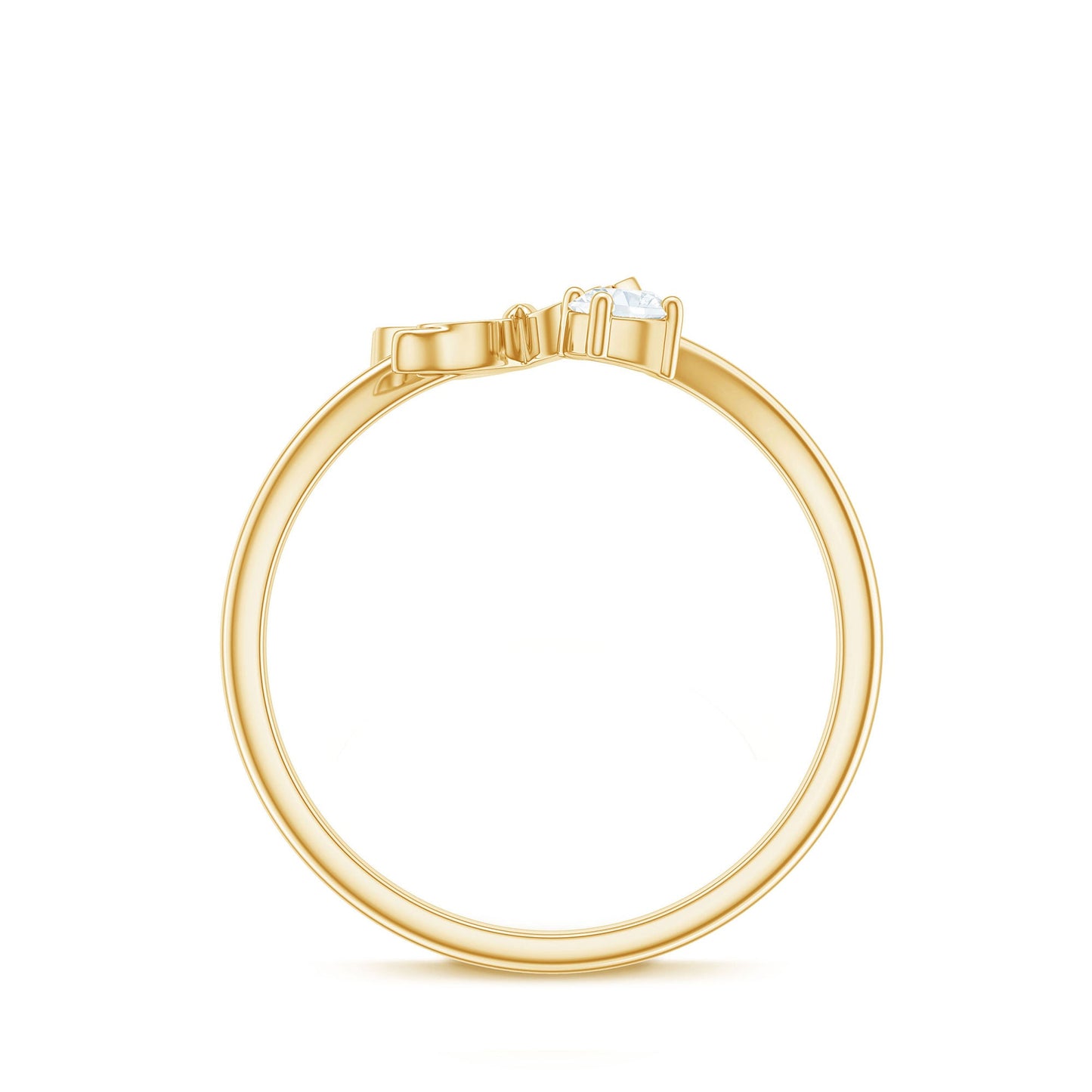 Natural Diamond Butterfly Ring with Certificate