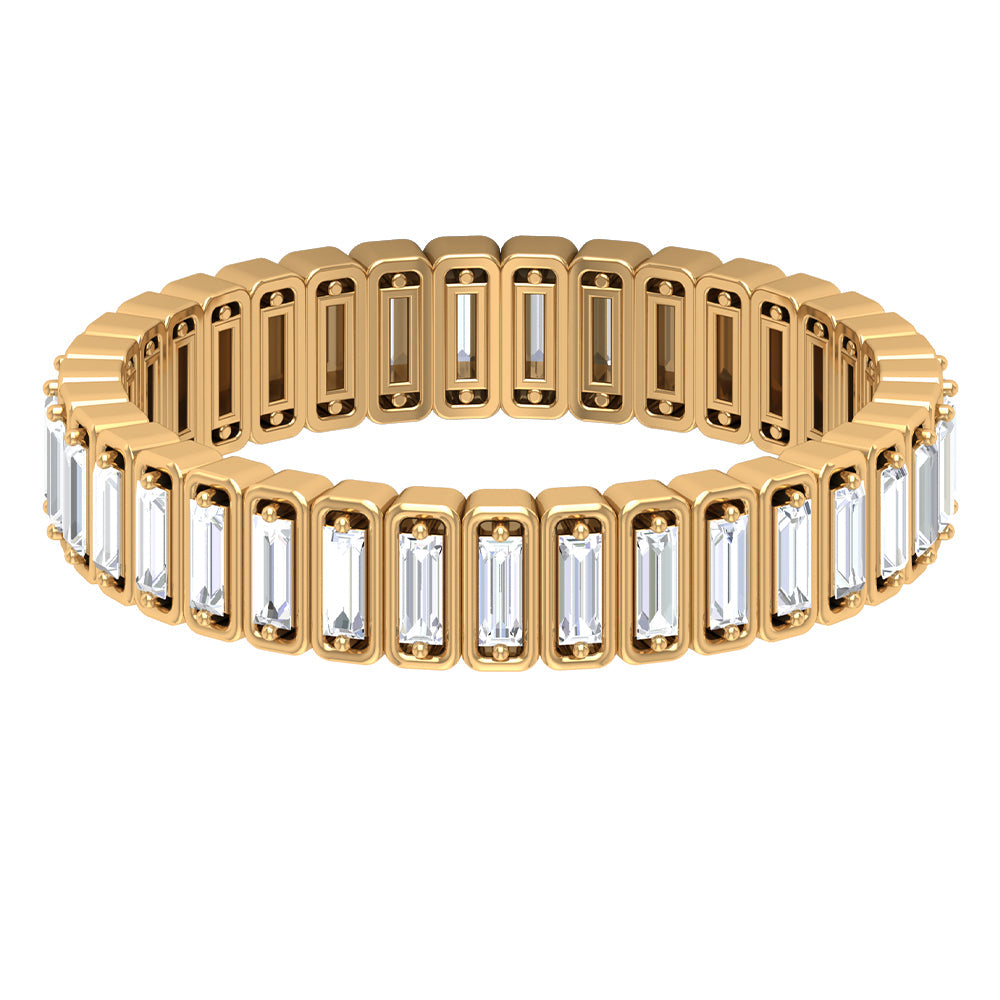 Natural Baguette Diamond Eternity Wedding Band
