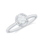 Round Shape Diamond Promise Ring in Illusion Setting
