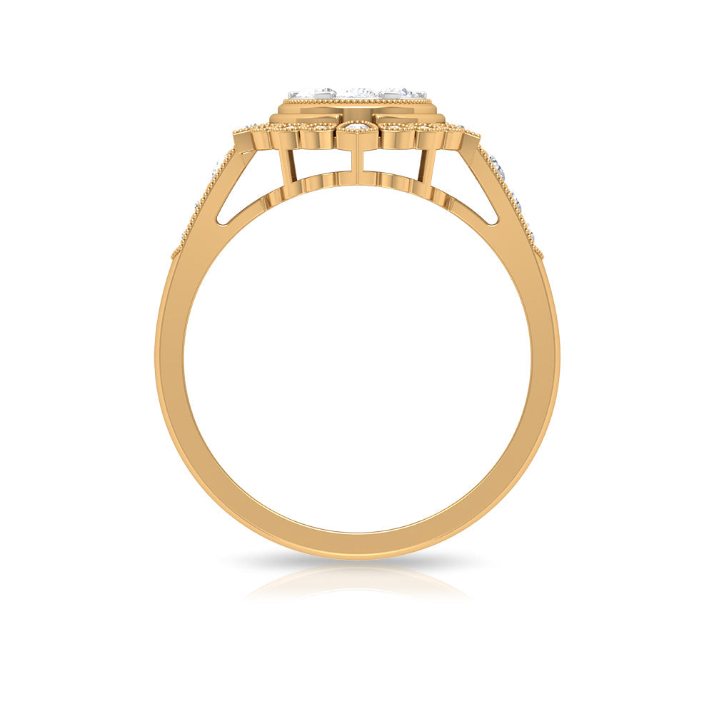 Diamond Vintage Illusion Engagement Ring