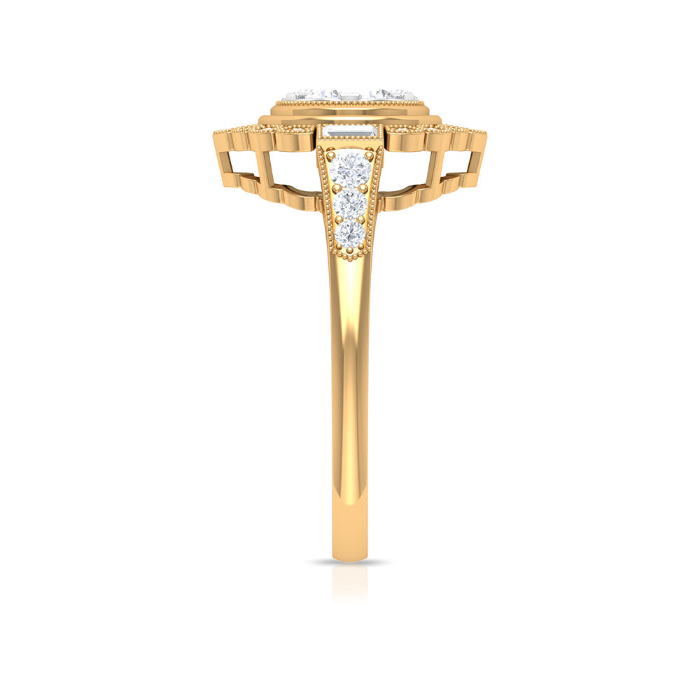 Diamond Vintage Illusion Engagement Ring