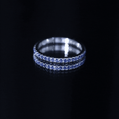 Certified Lab Grown Blue Sapphire Eternity Ring for Women