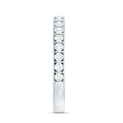 Bar Set Moissanite Half Eternity Band For Women