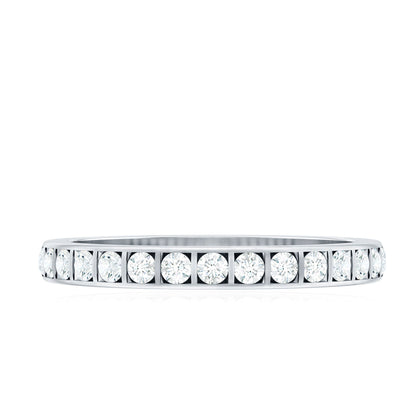Bar Set Moissanite Half Eternity Band For Women